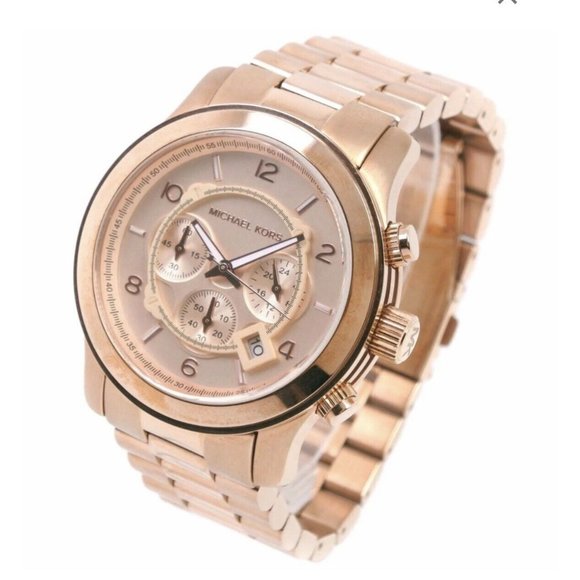 Michael Kors Accessories - Michael Kors Runway Rose Gold Stainless Steel Watch 38mm Unisex